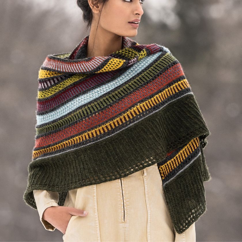 14 Color Woolstok Light Shawl