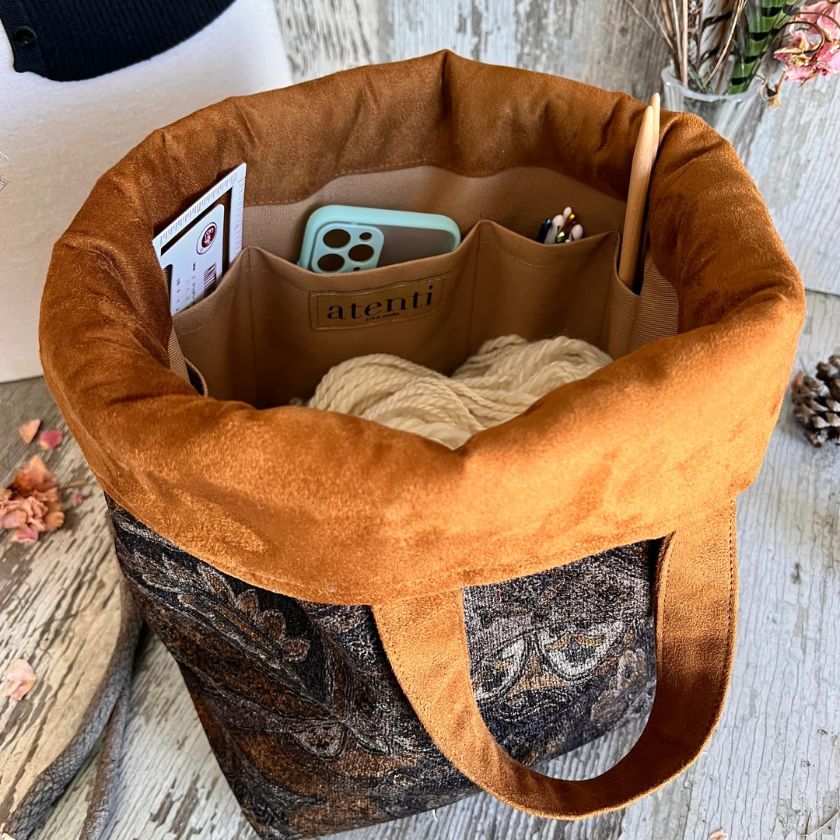 Atenti Knitting Project Bags - Chester Hope Basket