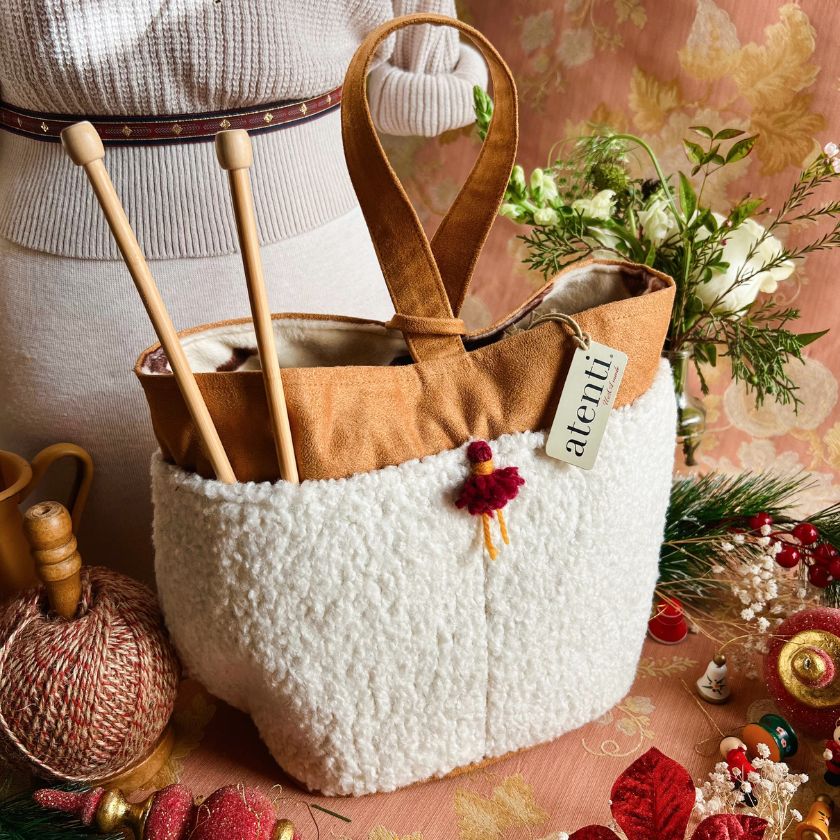 Knitting and Crochet Organizer Project Bag: Sherpa Tall Caddy