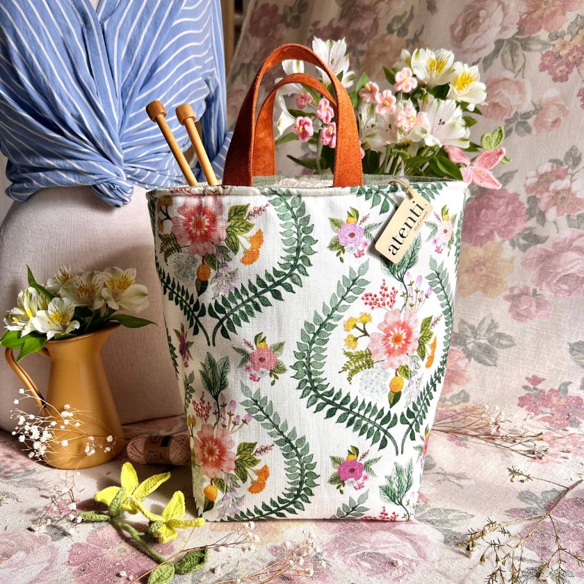 Knitting and Crochet Organizer Project Bag: Florence Hope Basket