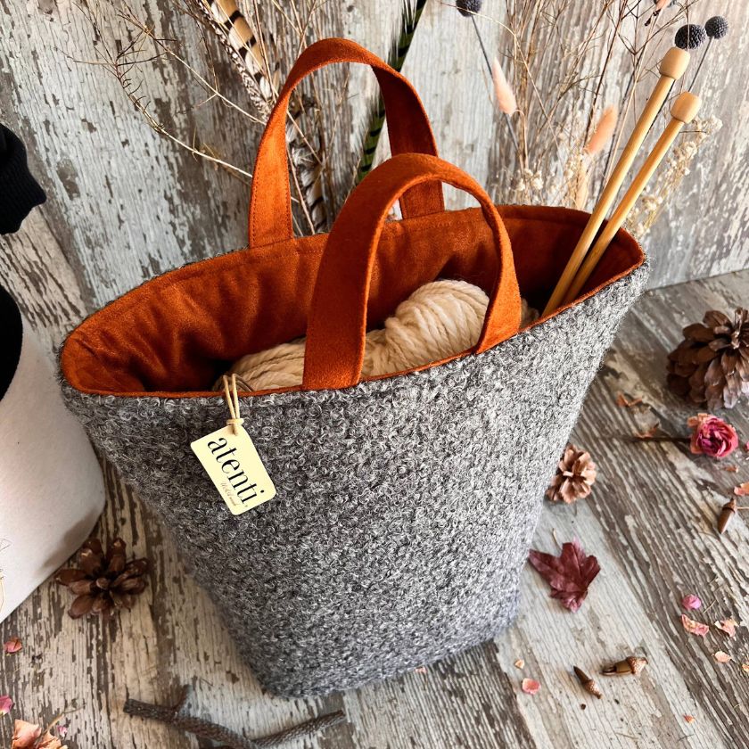 Knitting and Crochet Organizer Project Bag: The Charlie Hope Basket