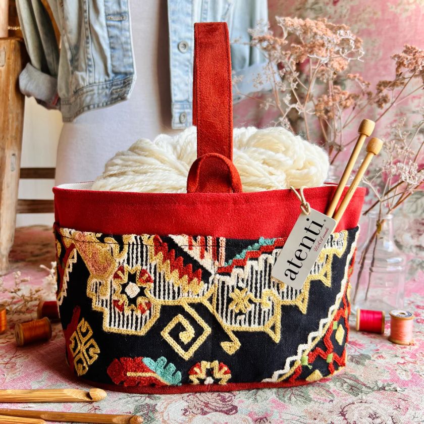 Sew Crewel Knitting Project Caddy