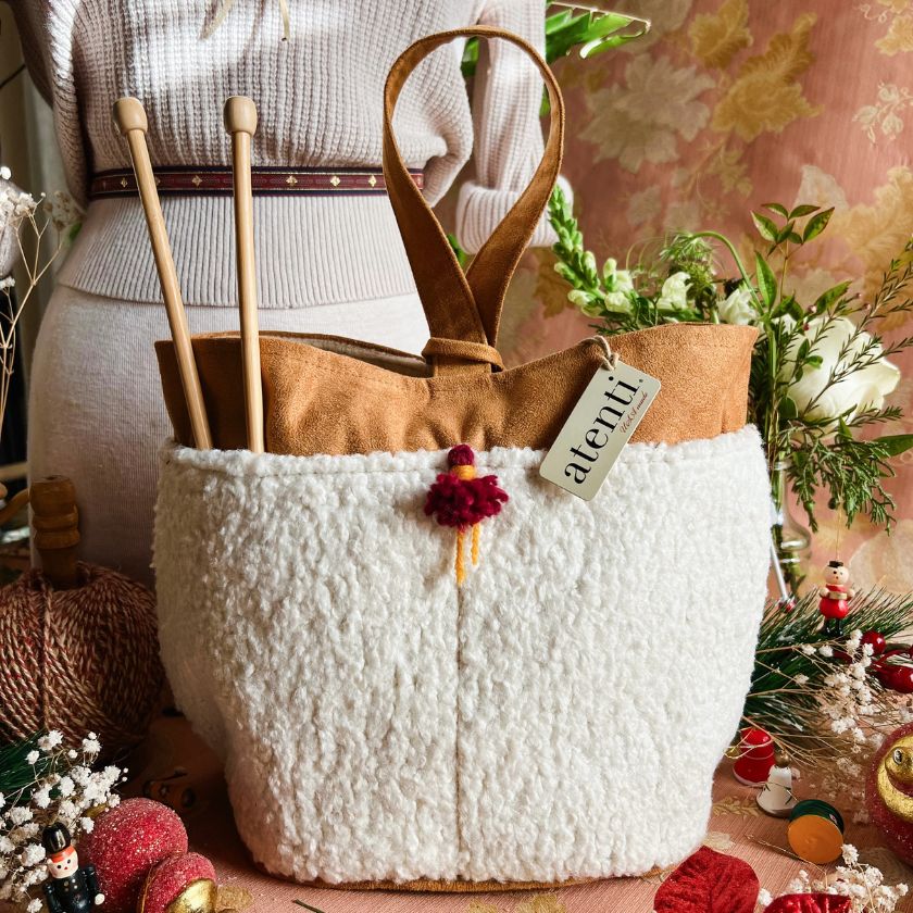 Knitting and Crochet Organizer Project Bag: Sherpa Tall Caddy