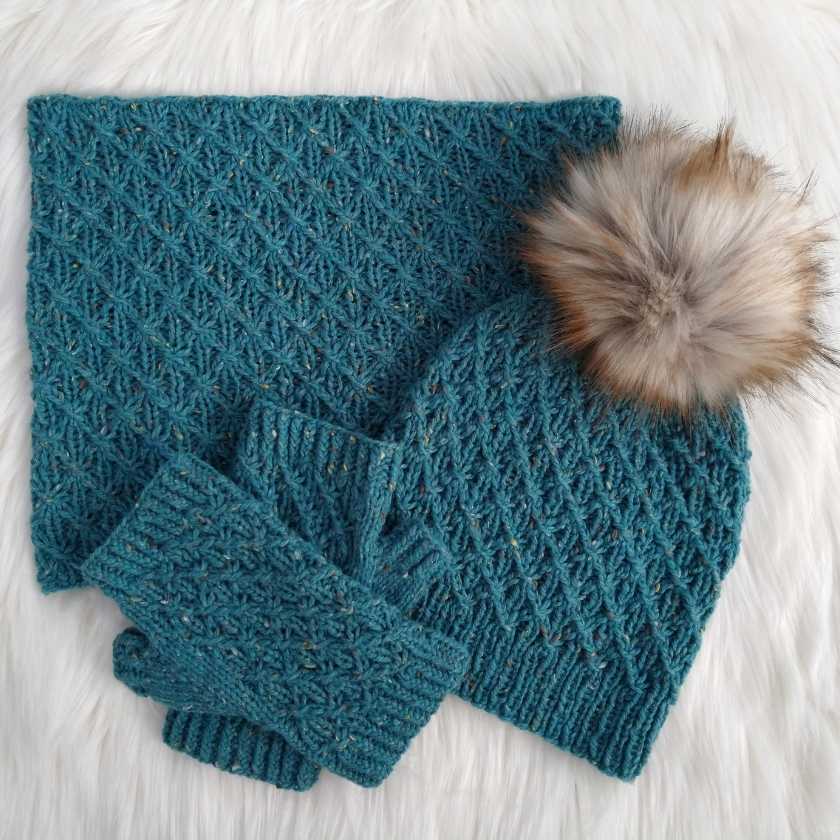 Granger Toque, Cowl + Mitts Patterns - Digital Download